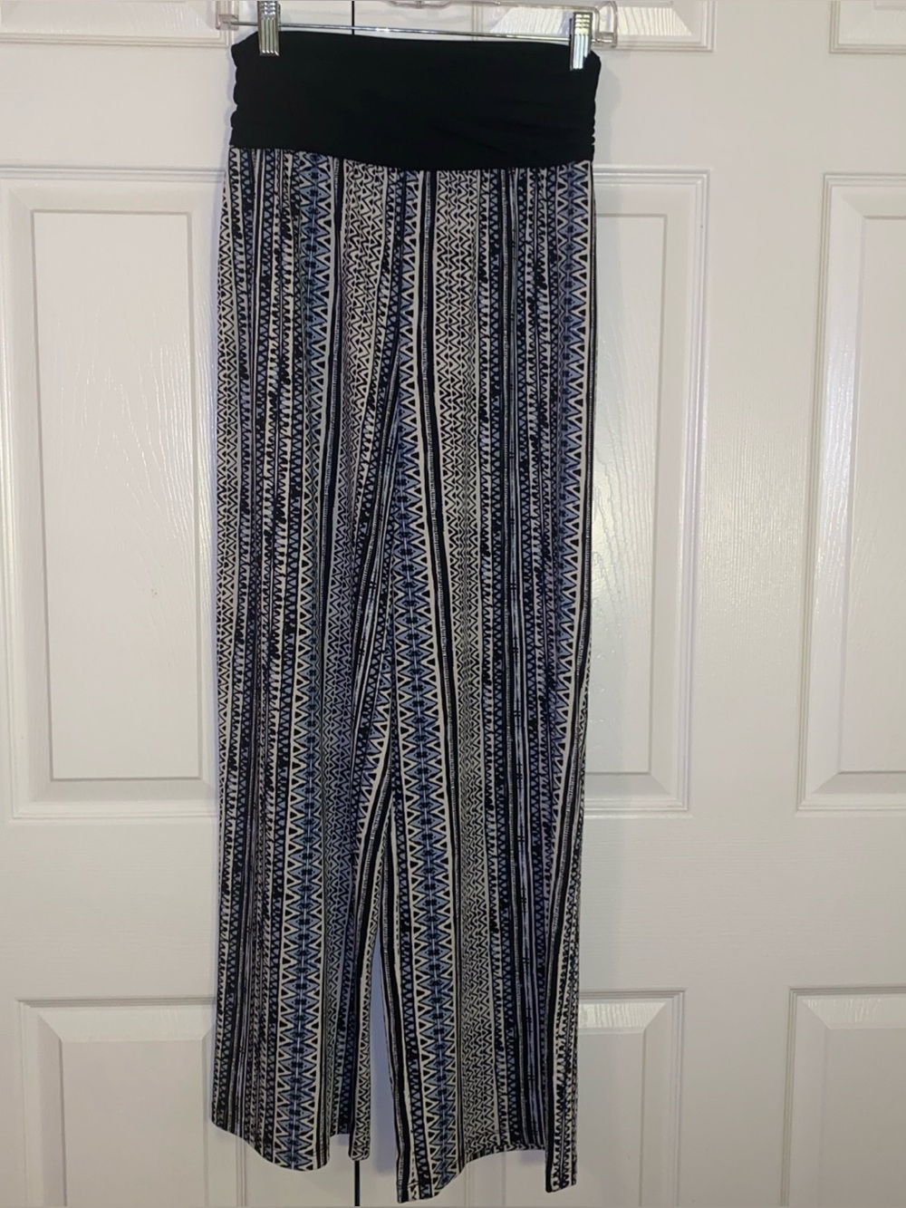 Apt 9 Wide-Leg Printed Palazzo Pants - Black & Blue